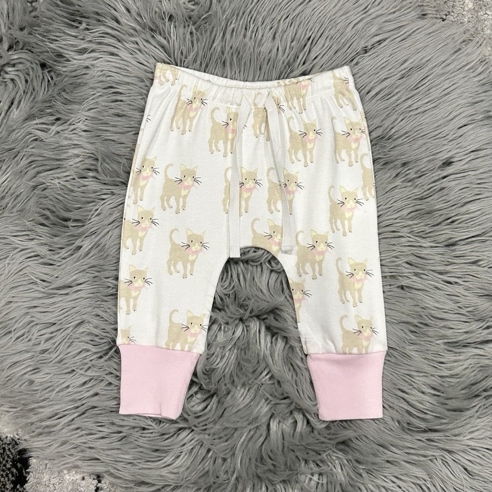 Sapling Girls Kitty Leggings Size 3/6 Month NEW